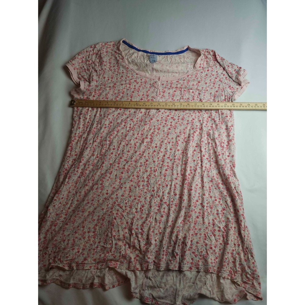 Jane & Bleecker Henly Sleep Shirt Womens Size 2XL Pink Floral Short Sleeve - Picture 4 of 7